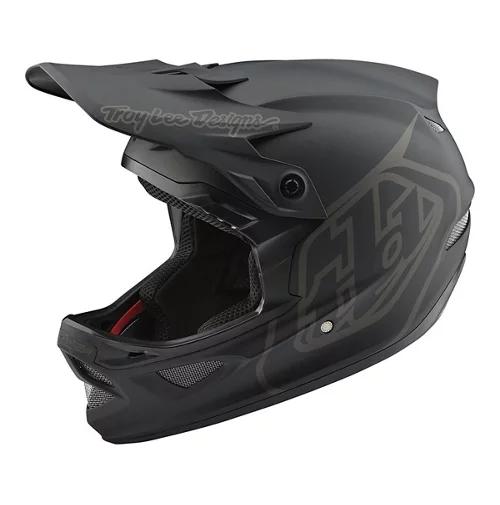 Troy Lee Designs D3 Fiberlite Helmet - Mono Black
