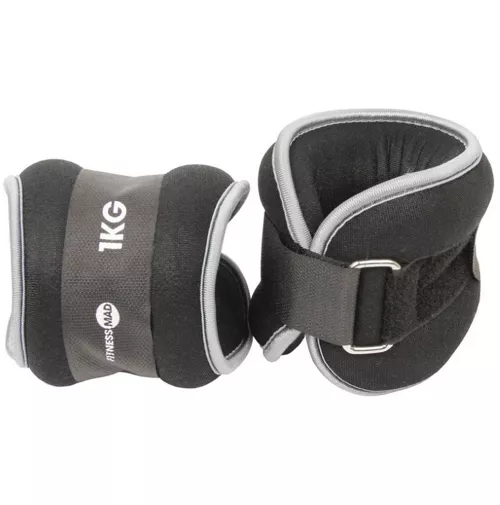Fitness-Mad Neoprene Wrist-Ankle Weights (2 X 1Kg)