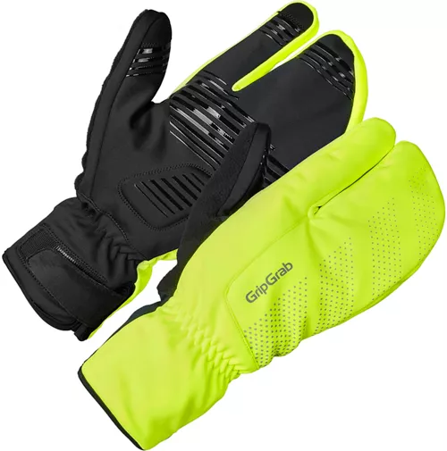GripGrab Ride Hi-Vis WP Deep Winter Lobster Glove